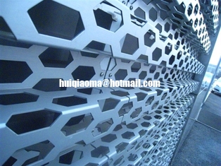 Шестиугольный пефорированный экран металла, пефорированная декоративная сетка металла