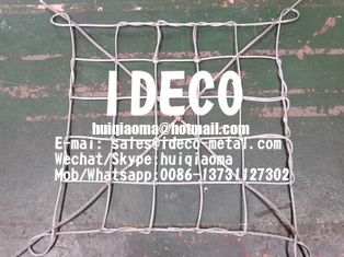 Lifting Galvanized Wire Rope Web Netting, Safety Steel Wire Rope Cargo Nets, Sling & Rigging Mesh