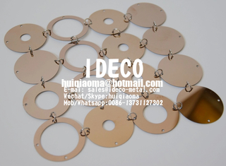 Декоративная сетка куска круга нержавеющей стали, кольца вокруг панели круга, занавесы металла сетки Chainmail, ткань Sequin