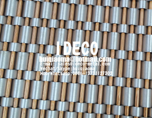 Непрозрачная архитектурноакустическая ткань ячеистой сети, металл сетки канала декоративный сплетенный, плакирование внутренней стены кабины лифта